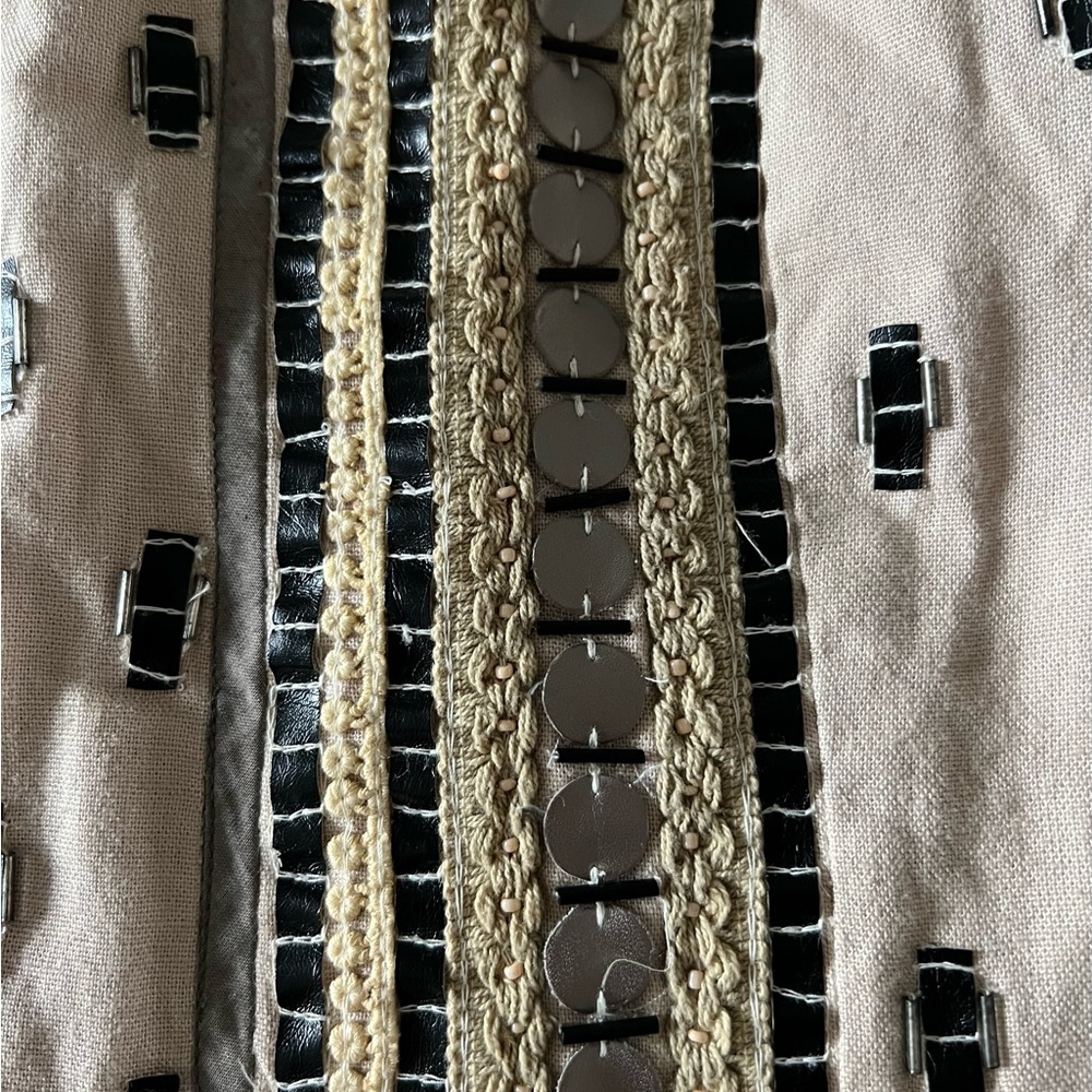 blank LONDON cotton jacket with leather details - Picture 3 of 3
